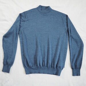 Morley Sz M Blue Men's Sweater Merino/Acrylic Blend